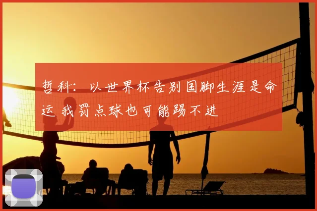 哲科：以世界杯告别国脚生涯是命运 我罚点球也可能踢不进